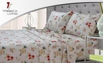 Tribeca Living King Floral Garden Printed Extra Deep Pocket Flannel Sheet Set.... Fixed Price $55.00.