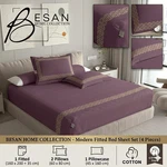 Embroidered Cotton Sheet Set Modern Elegant Bedding. Fixed Price $40.00.