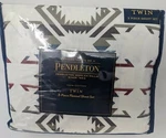 Pendleton 3 Piece 100% Cotton Flannel Sheet Set Twin White Sands Multicolor New. Fixed Price $60.00.