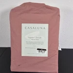 Casaluna Supima Percale Sheet Set Full Size Modern Rose 250 Thread Count S9. Fixed Price $35.95.