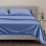Mayfair Linen 100% Egyptian Cotton Sheet Set, Split King, 5PC 600 Tc, Deep Blue. Fixed Price $45.00.