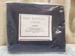 Bed Basics New Twin X-long Set Fitted Flat 1 Pillow Case Dk. Blue. Fixed Price $26.60.