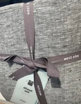 New West Elm Belgian European Flax Linen Queen Sheet Set Slate Melange Nwot. Fixed Price $299.00.