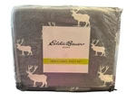 Eddie Bauer Flannel Twin Bedding Sheet Set Cotton Collection Elk Grove Gray New. Fixed Price $17.47.
