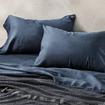 King 100% Linen Pillowcases Dark Mineral Blue - Casaluna. Fixed Price $29.99.