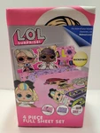 Lol Surprise 4 Pc Full Set 1 Fitted& Flat Sheet, 2 Pillow Cases Microfiber. Fixed Price $22.00.