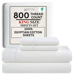 Chateau Home Collection King Sheet Set 800TC Egyptian Cotton White. Fixed Price $179.99.