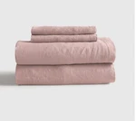 Quince European Linen Sheet Set Twin Xl Size Dusty Mauve 3 Piece W/ Flat. Fixed Price $104.98.