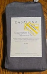 Casaluna King 300TC Temperature Balancing Solid Pillowcases Metal Gray 20X40". Fixed Price $20.96.