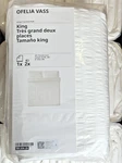 Ikea Ofelia Vass King Duvet Cover W/ Pillowcases Dobby Woven Bed Set White New. Fixed Price $94.98.