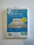 Bedding Essentials King 9 Inch Fitted Vinyl Mattress Protector Clear Waterproof. Fixed Price $15.99.