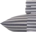 Nautica - Bed Sheets, Cotton Percale Twin, Coleridge Stripe Charcoal. Fixed Price $58.98.