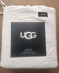 Ugg Devon Twin Set - 3 Piece Bedding With Deep Pocket Fitted Sheet, White. Fixed Price $34.95.