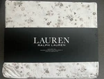 Ralph Lauren King Sheet Set Floral Taupe Cottage Cotton 4PC. Fixed Price $135.95.