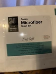 Salt Queen Microfiber Sheet Set White New Original Package. Fixed Price $30.00.