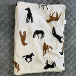 Hatley Flat Sheet Horses Print 100% Cotton Flannel Equine 76" 102" Xl Twin. Fixed Price $20.00.