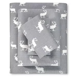 Queen Flannel Sheet Set Gray Elk Grove - Eddie Bauer. Fixed Price $24.99.