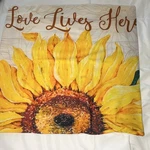 Sunflower Print Pillow Case Set Standard Square Yellow Brown Velvetine. Fixed Price $16.07.