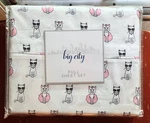 Big City Fancy Cats Full Size Sheet Set - Kittens Tiaras Masks (pink & Black). Fixed Price $35.00.