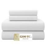 1200 Thread Count Cotton Rich Full White Sheets Set, Ultra Soft & Silky Luxur.... Fixed Price $100.53.