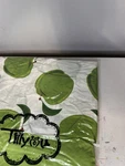 Tillyou 2-PACK Bassinet Sheet Set Apples Fruit Green/white Polyester 33X16". Fixed Price $12.00.