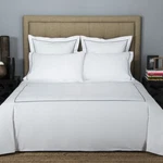 Frette One Bourdon King Duvet Cover Percale White/grey. Fixed Price $399.95.