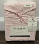 Laura Ashley Victorian Bouquet Pink King Sheet Set 100% Cotton Shabby Chic. Fixed Price $89.00.