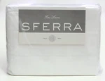 Sferra Matteo White Twin Sheet Set 3PC Solid 100% Cotton Sateen 300TC Italy New. Fixed Price $225.00.