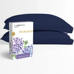 Carressa Linen 100% Egyptian Cotton Queen Pillowcases, Navy Blue. Fixed Price $24.76.