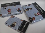 Ralph Lauren Teddy Bear Blue White Striped 4PC Sheet Set - Queen. Fixed Price $599.99.