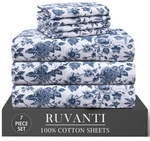 6 Piece 100% Natural Soft Cotton Set Deep Pocket Cozy Bed. Fixed Price $72.99.