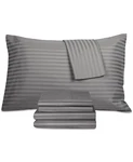 Fairfield Square Collection Grey Stripe Brookline 6 Pc. Sheet Set, Us King. Fixed Price $115.00.