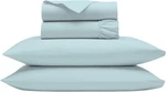Premium Aqua Blue Egyptian Cotton Full Sheet Set - Deep Pocket, 4 Pieces. Fixed Price $112.99.