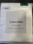 Calvin Klein 4 Pc White King Set 300TC 100% Cotton Sateen Bedroom. Fixed Price $74.99.