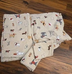 Cuddl Duds Twin Size Sheet Set Heavyweight Flannel 3PC Dogs 100% Cotton. Fixed Price $40.00.