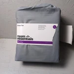 Microfiber Solid Sheet Set Room Essentials 4 Piece King Size Gray. Fixed Price $14.99.