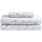 Beatrice Home Fashions 3-PIECE Winter Holiday Flannel Sheet Set, Soft, Cozy, .... Fixed Price $46.93.