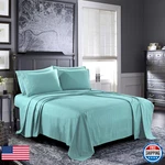 Pure Bedding King Set 4-PIECE Aqua Hotel Luxury 1800. Fixed Price $41.02.