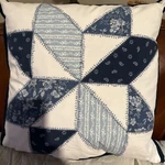 Ralph Lauren 1PC Amesbury Addison Collection Navy/wht Deco Pillow 18"SQ $215 New. Fixed Price $119.70.