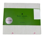 Kate Spade New York Queen Bed Sheet Set Cotton Percale Gray Stripe Hearts. Fixed Price $84.98.