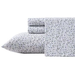Laura Ashley Queen Bramble Vine Green Blue Cotton Sateen Bed Linen Set. Fixed Price $128.24.