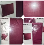 Ikea Somnig Dark Pink 5PC Twin Sheet SET,FLAT,FITTED,30 &bonus 2EURO Pillowcase. Fixed Price $13.98.