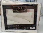 Sheet Set Queen Ivory Beige Amy Miller Home 4 Piece New. Fixed Price $16.50.