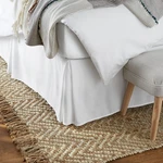 Amazon Basics Lightweight Pleated Bed Skirt, Machine King, Bright White. Fixed Price $26.99.