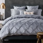 Comforbed 6-PIECE Bedding Sets Cal King Grey Duvet Cover, Flat Sheet, Pillowcase. Fixed Price $31.99.