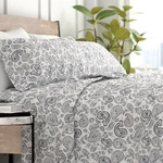 Kaycie Gray Fashion 4 Piece Ultra Soft Microfiber Coarse Paisley Bed Sheet Set. Fixed Price $47.99.