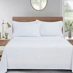 South Point Home Fashions 6-PIECE Microfiber Sheet Set New White/blue King. Fixed Price $16.99.