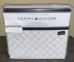 Tommy Hilfiger 3PC Twin Xl Sheet Set Logo Weave White/grey 100% Cotton Nip. Fixed Price $31.99.