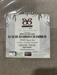 Bibb Home Bamboo 2000 Thread Chambray Heathered Sheet Set, Twin - Grayish Taupe. Fixed Price $52.52.