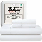 Chateau Home Collection 100% Egyptian Cotton King Size Sheets Set, 400 Thread. Fixed Price $107.96.